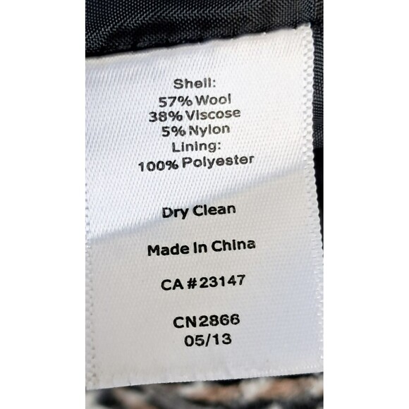 Talbots Skirt Women Sz 6P Houndstooth Plaid Pleated Wool Mix Black, White, Tan - Picture 8 of 8